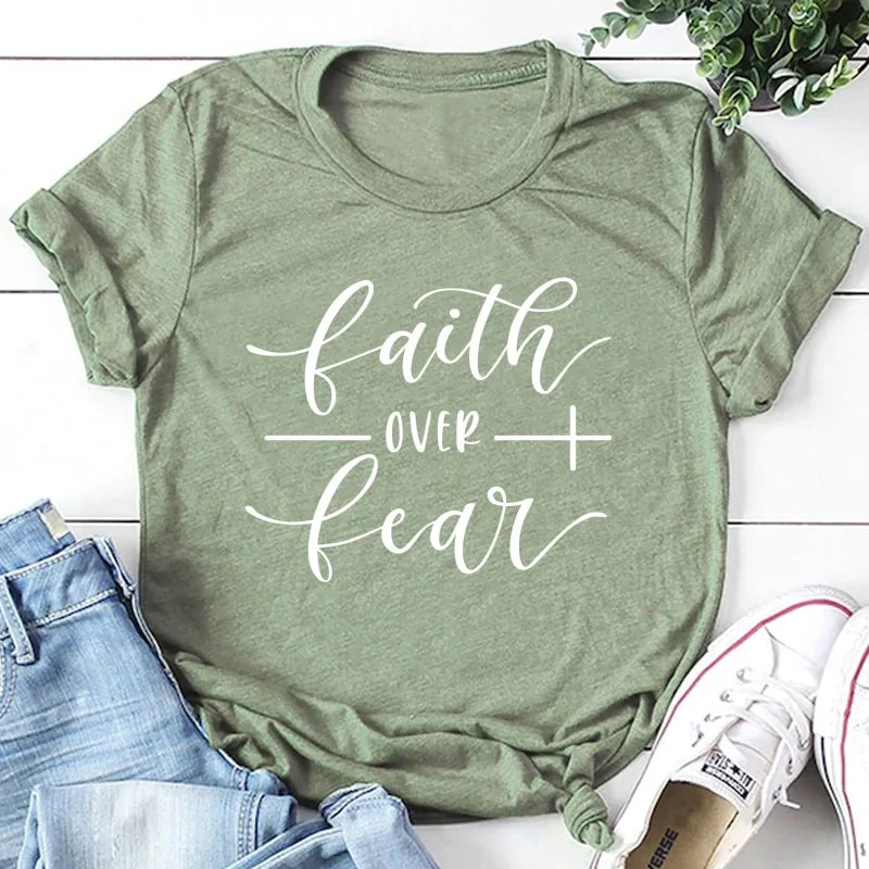 Faith Over Fear Christian T-Shirt