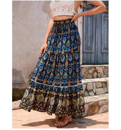 Printed Summer Swing Skirt