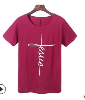 Unisex Vertical Cross Religious  T-shirt