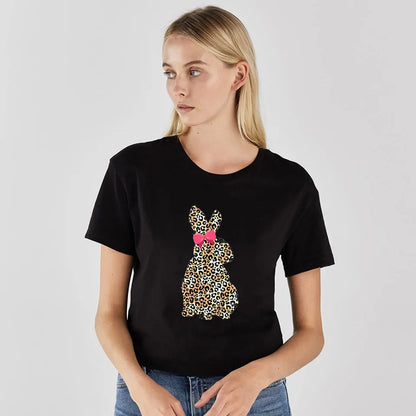 Leopard Lips Print Women's T-Shirt