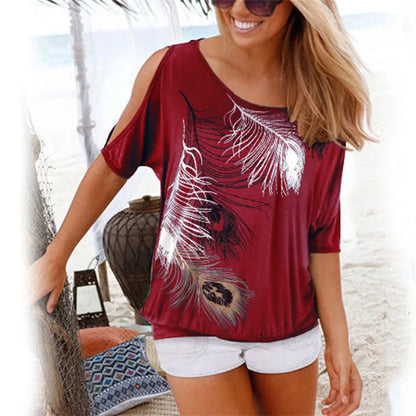 Women's Feather Print T-shirt